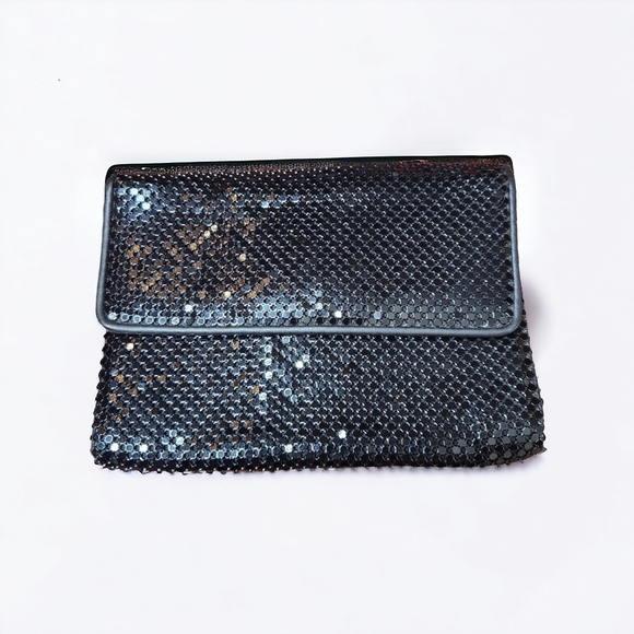 Whiting & Davis Black Metal Mesh Clutch